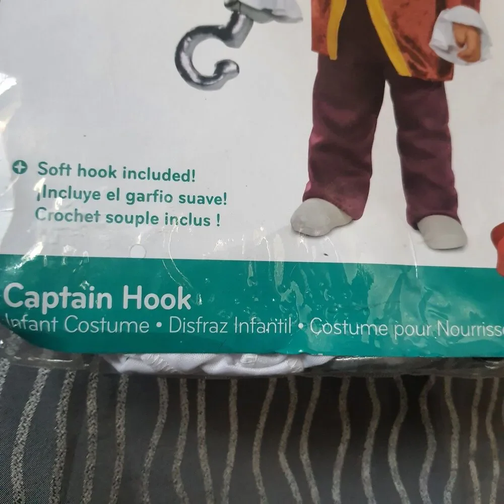 Disney Baby Captain Hook Costume 12 To 18 Months Infant Child Toddler Peter Pan